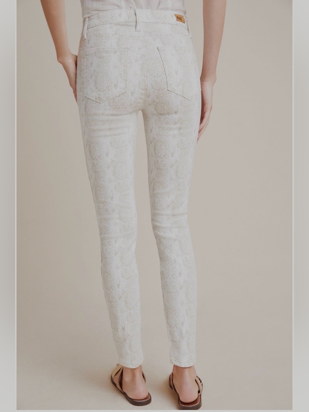 Anthropologie NWOT Paige Hoxton Ankle Sonoran Snake Print Skinny Jeans size 27. - Picture 5 of 9